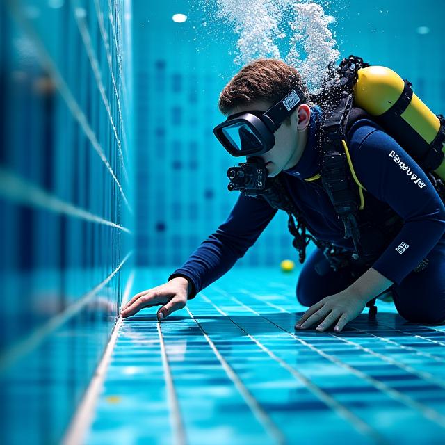 水中タイル検査修復技術者